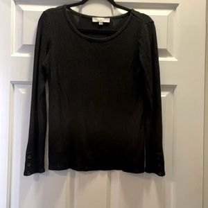 Loft long sleeve shirt, size: medium, color: black